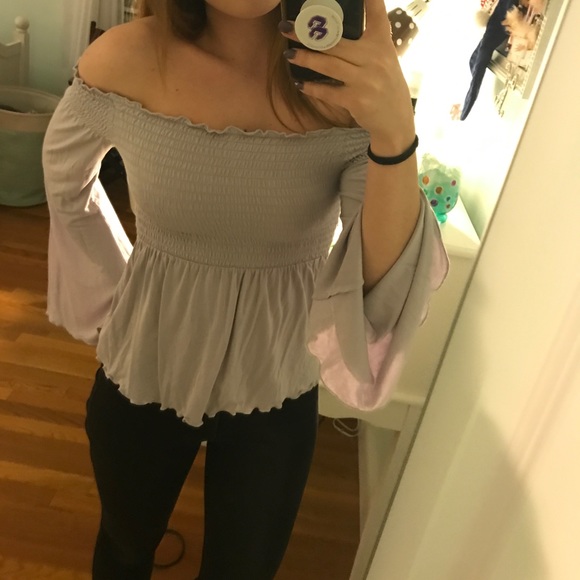 Purple off the shoulder top - Picture 2 of 4